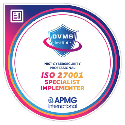 DVMS ISO 27001 Specialist Implementer badge