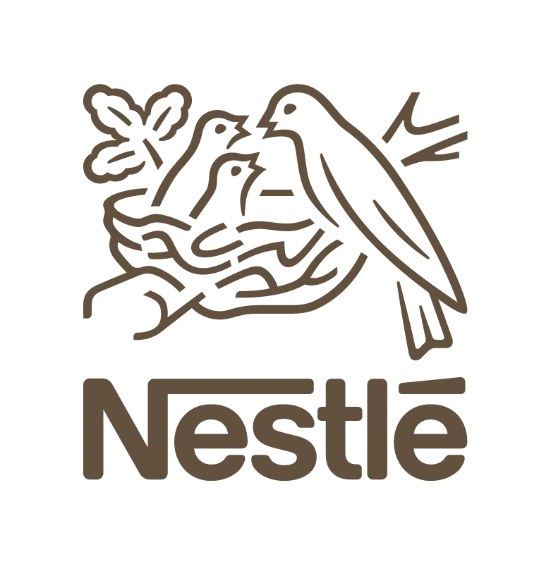 Nestle Logo with wordmark in oak